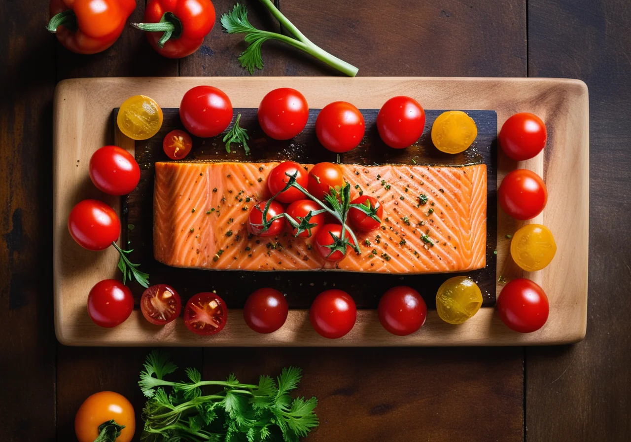 Salmon with Vegetables Baked in Foil