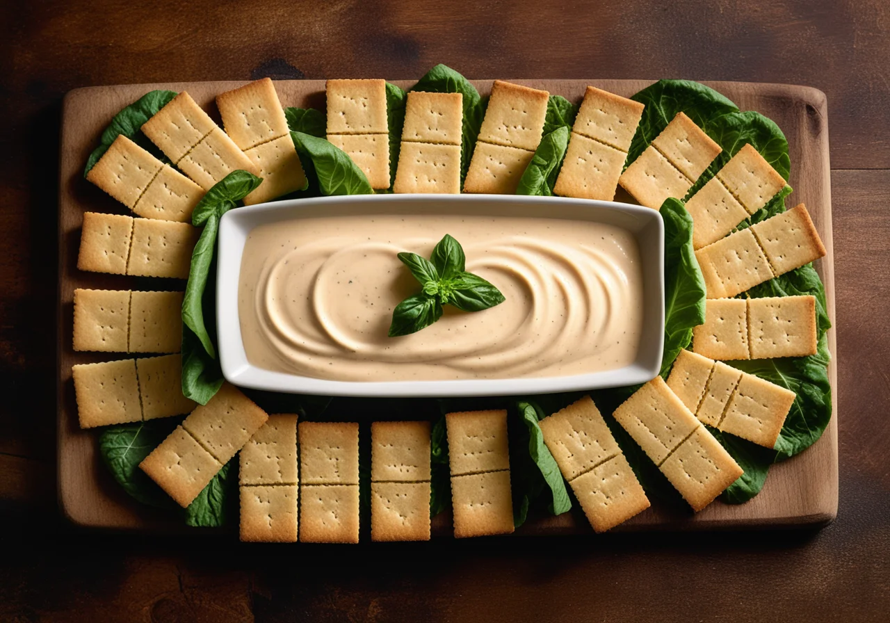 Parmesan Cracker with Caesar Salad