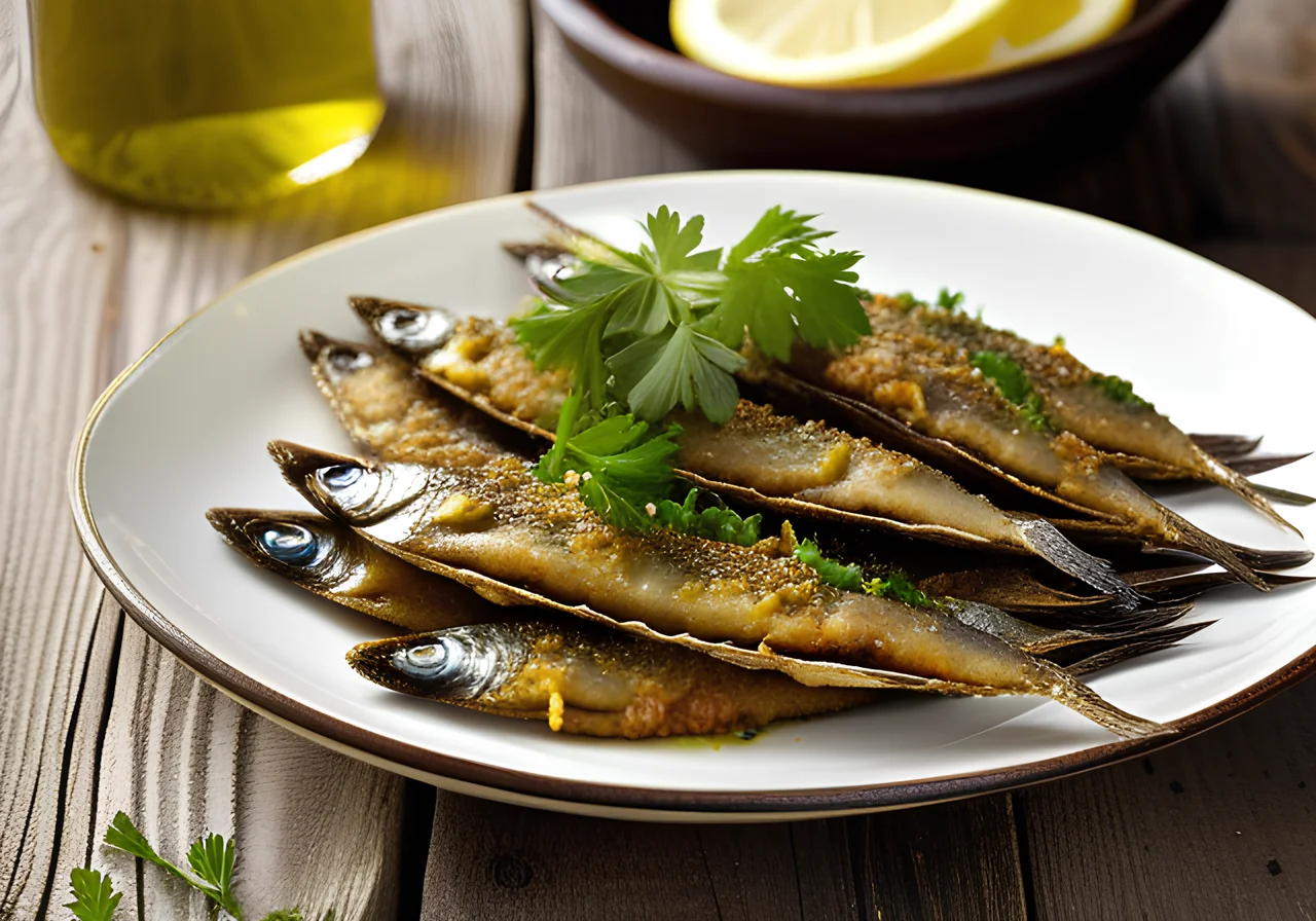 Fried Sardines with Seasoning Paste (Chermula)