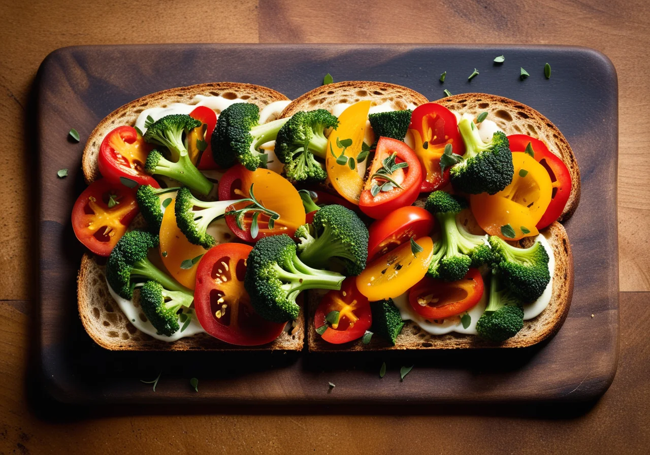 Roasted Vegetable on Toast