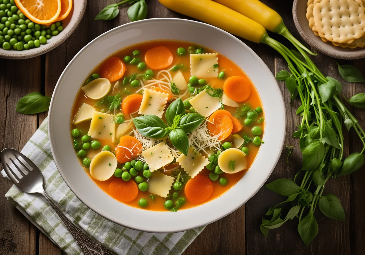Minestrone with Ravioli