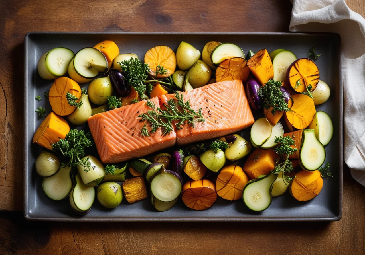 Salmon Fillet with Mixed Vegetables