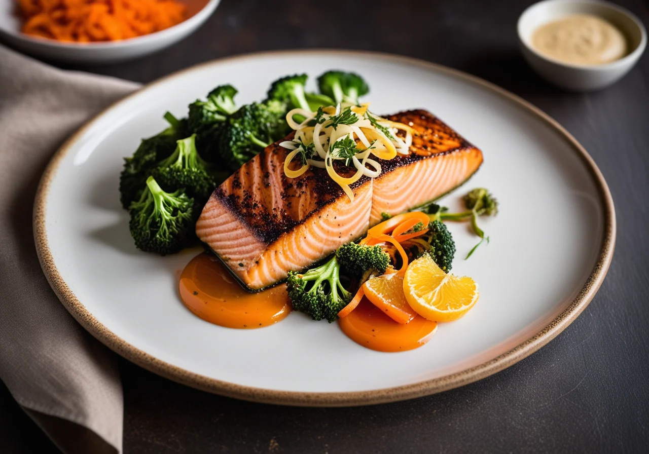 Salmon with Vegetables en Papilotte