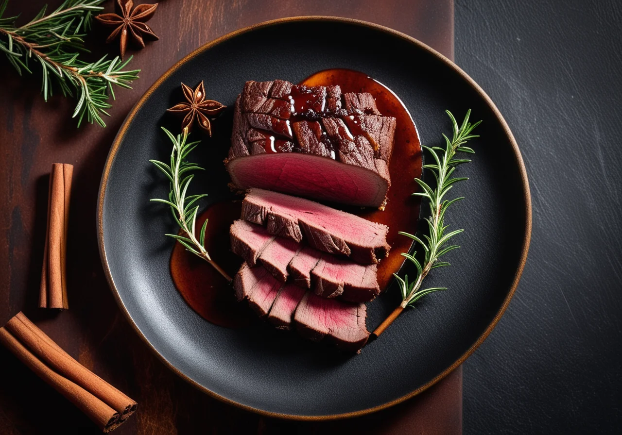 Venison Rack with Star Anise and Cinnamon