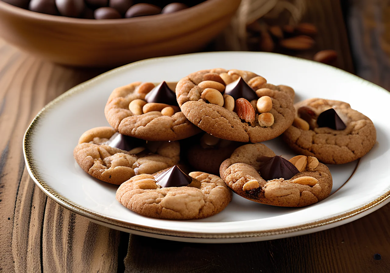 Nut Cookies with Chocolate Drops