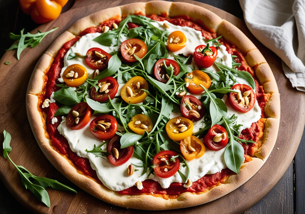 Whole Wheat Pizza with Ricotta and Arugula