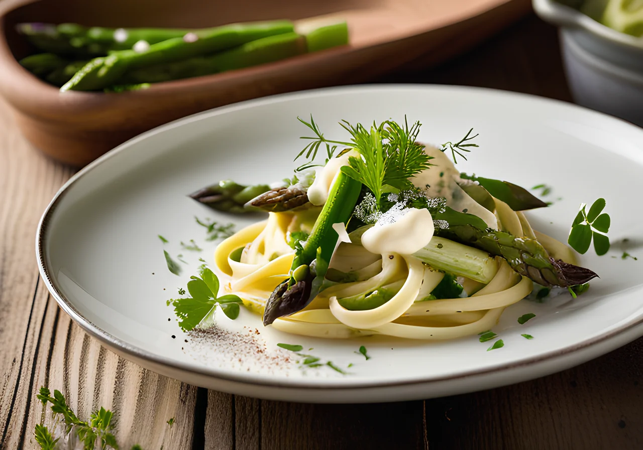 Pasta with Green Asparagus and Mascarpone