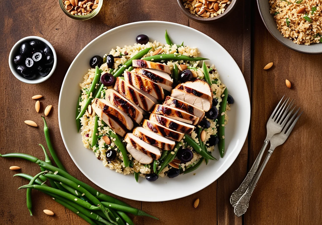 Pikantes Hähnchen mit Bulgursalat