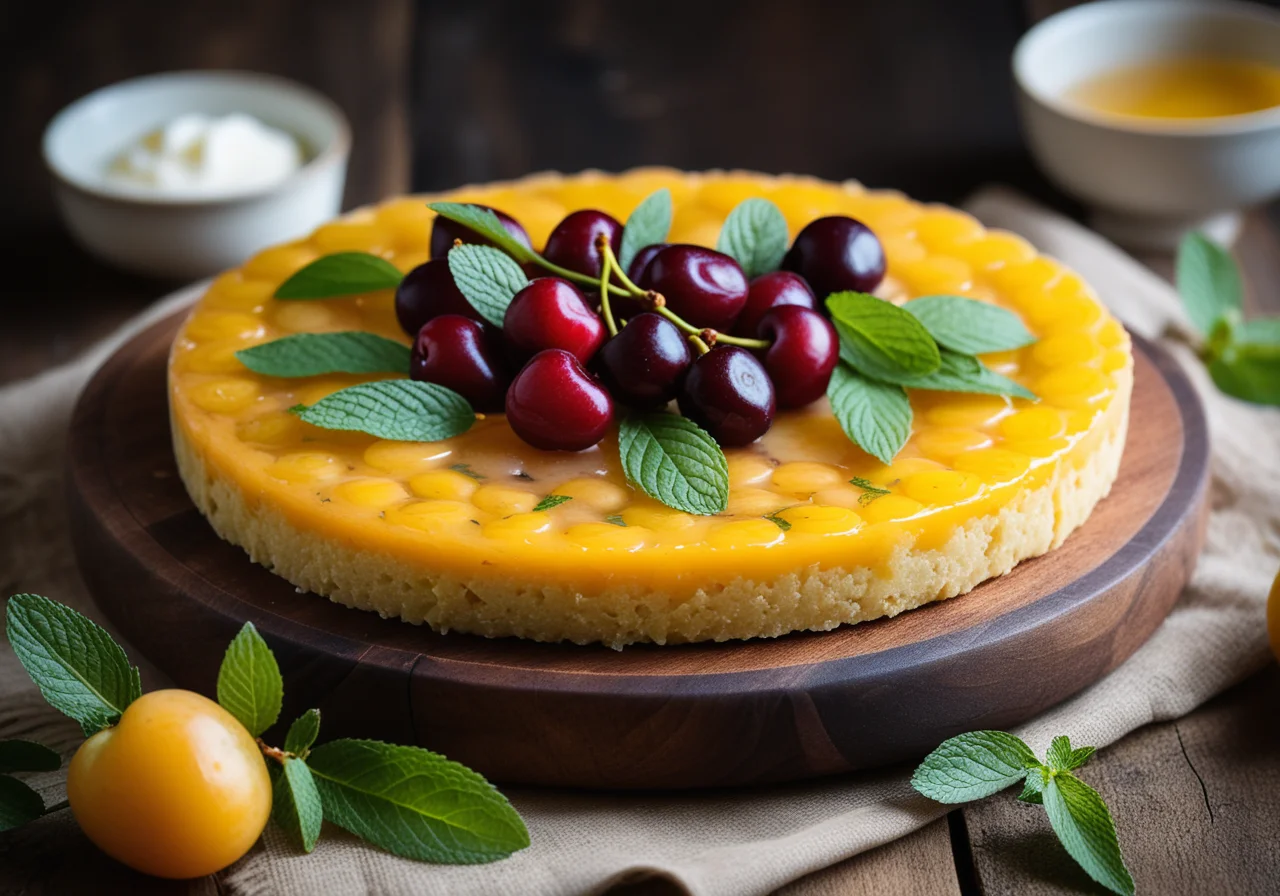 Mirabelles Cherry Rice Cake