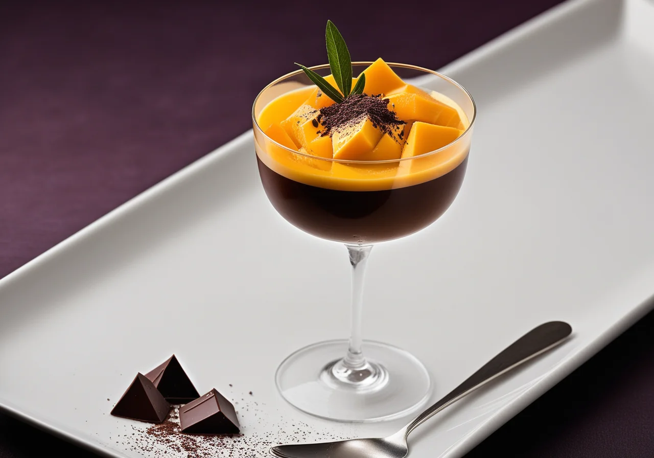 Mango Sorbet with Wormwood Liqueur