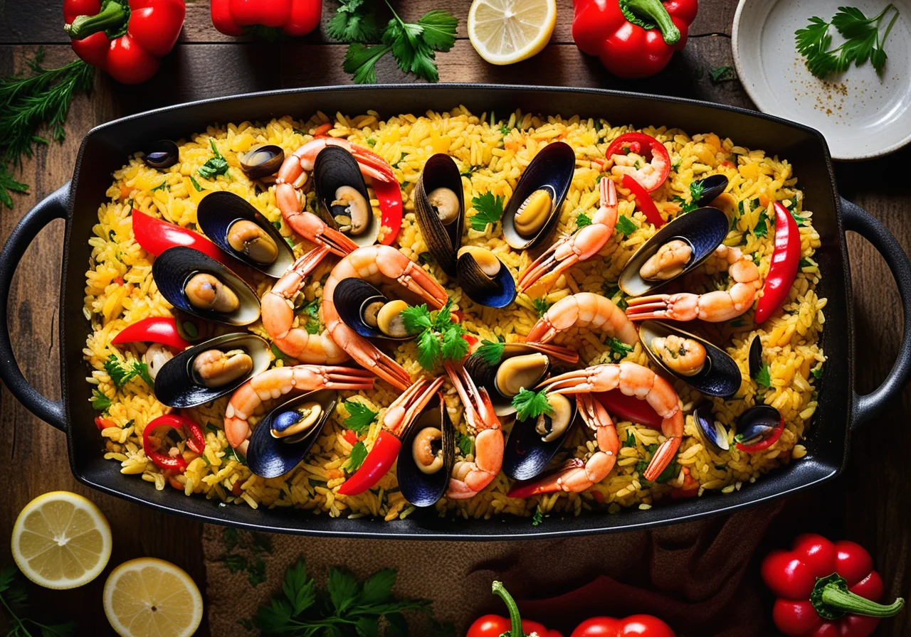 Spanish Paella with Mussels