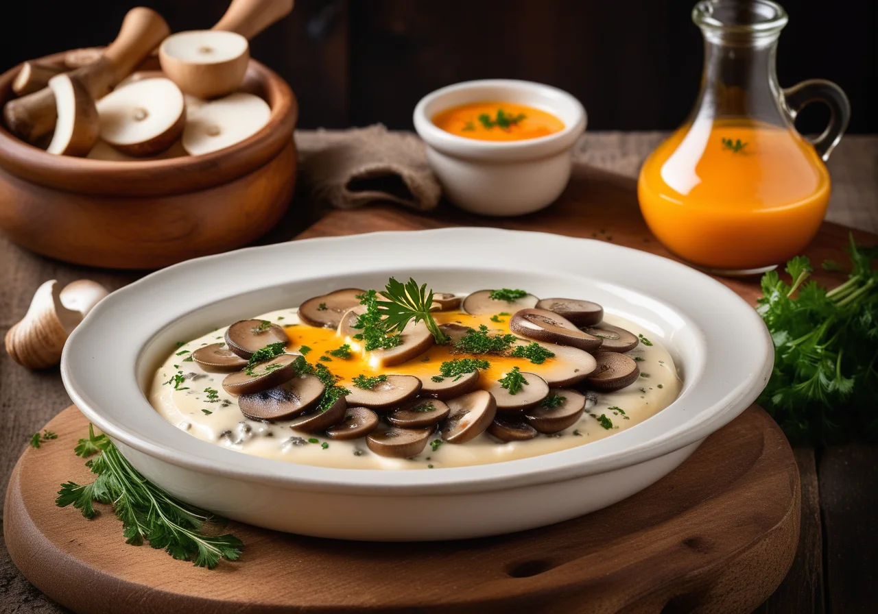 Raclette with Mushrooms and Cheese