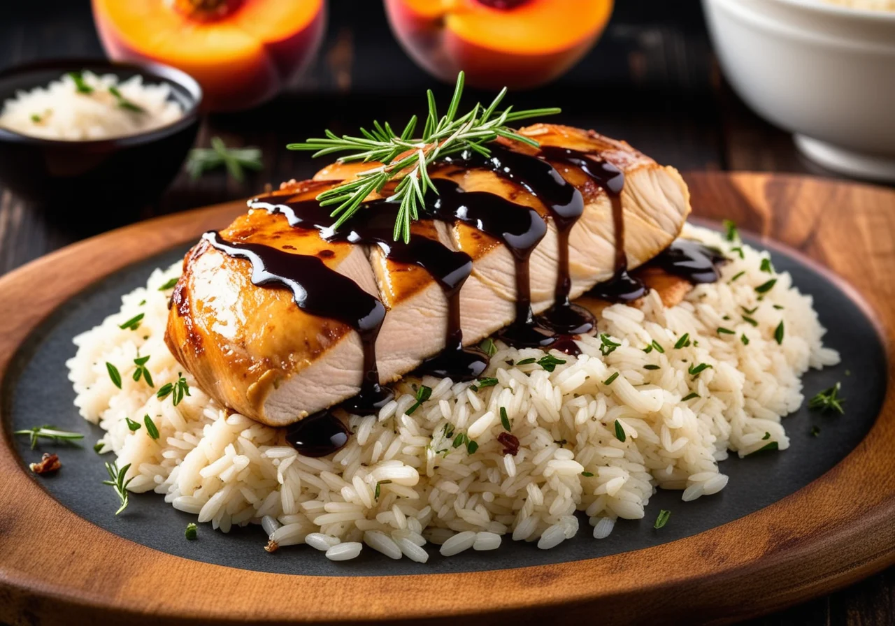 Chicken Breast with Apricot Thyme Rice