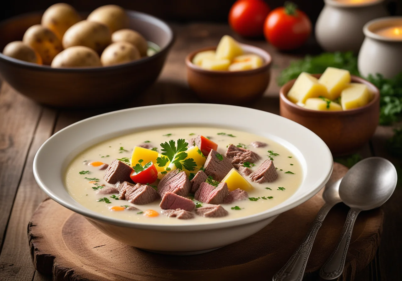 Beef Potato Soup with Beans