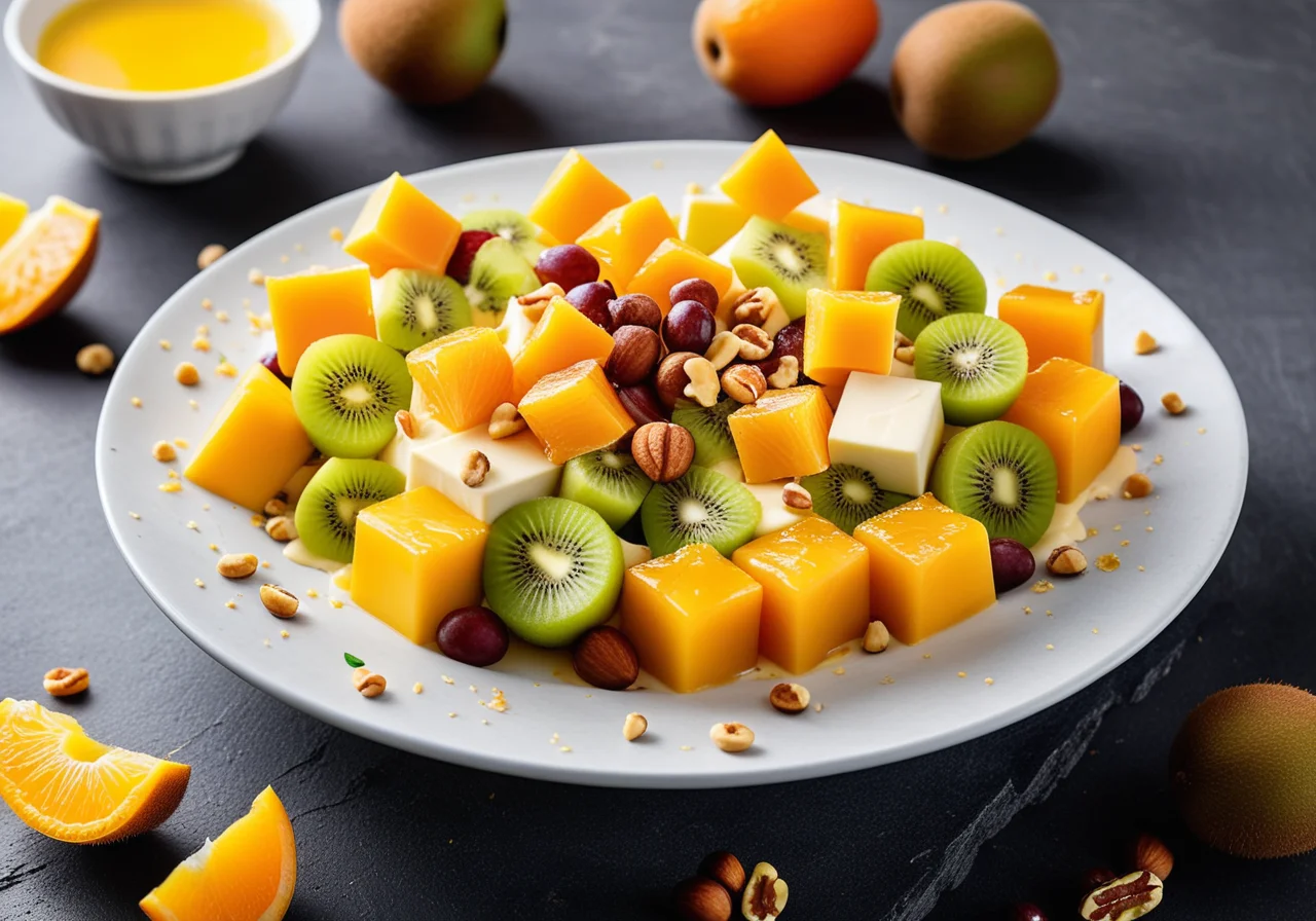 Fruit Salad on Cream Cheese