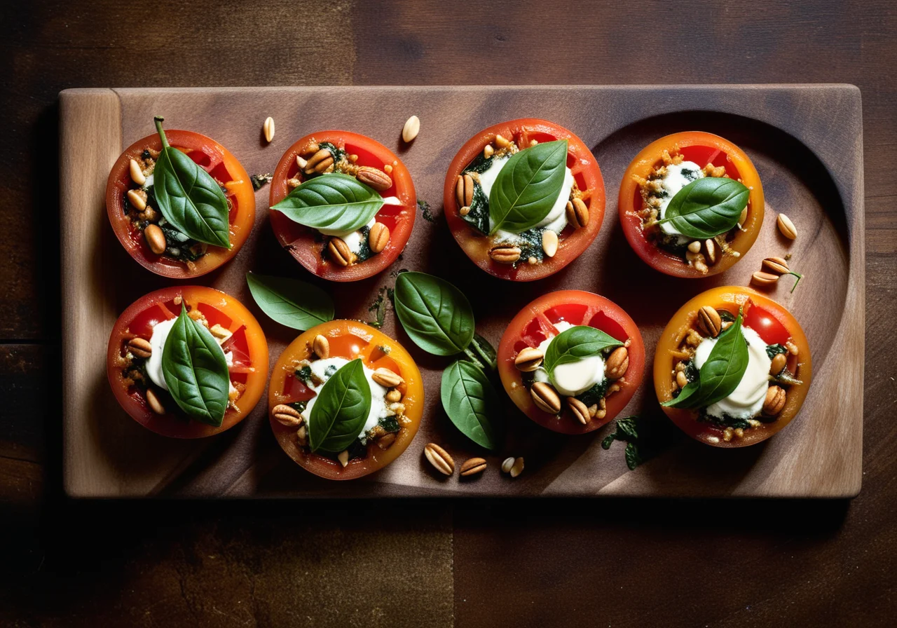 Baked Tomatoes with Spinach and Cream Cheese