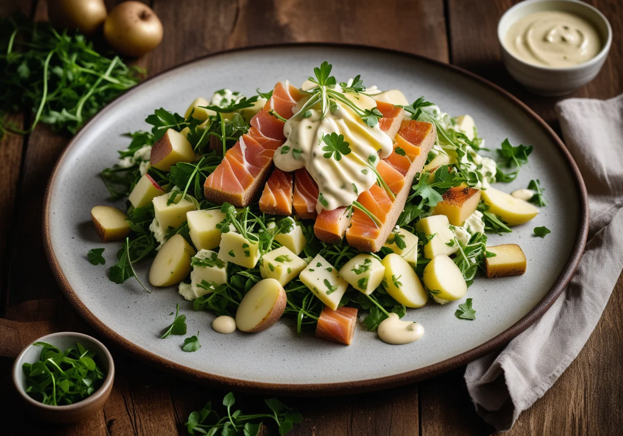 Potato Trout Salad with Wasabi Dressing