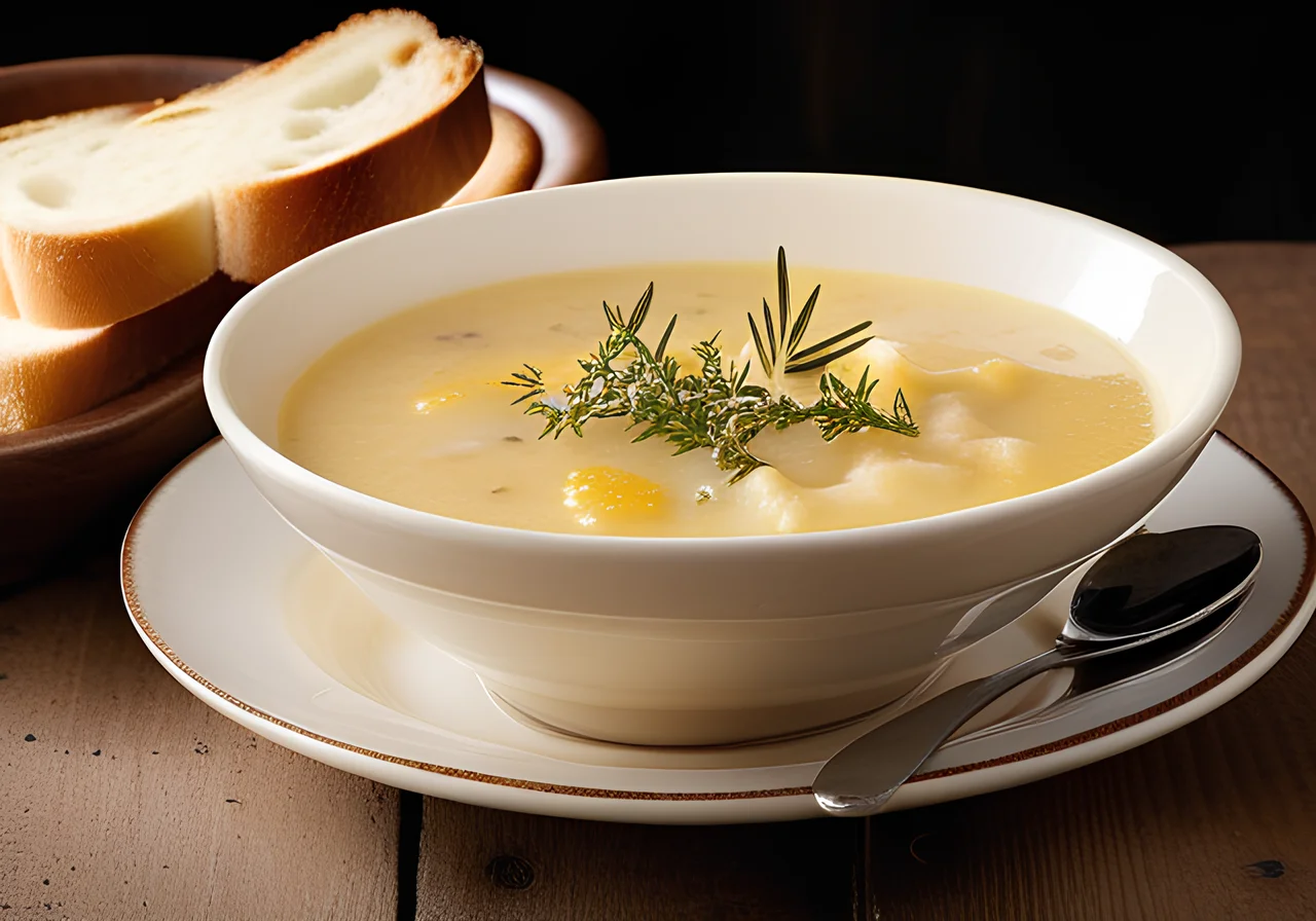 Onion Soup with Baked Bread