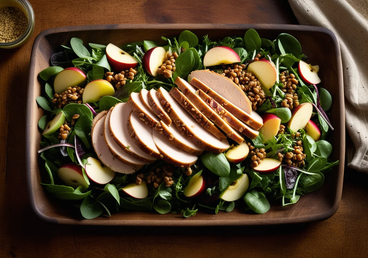 Salad with Turkey, Lentils and Apple