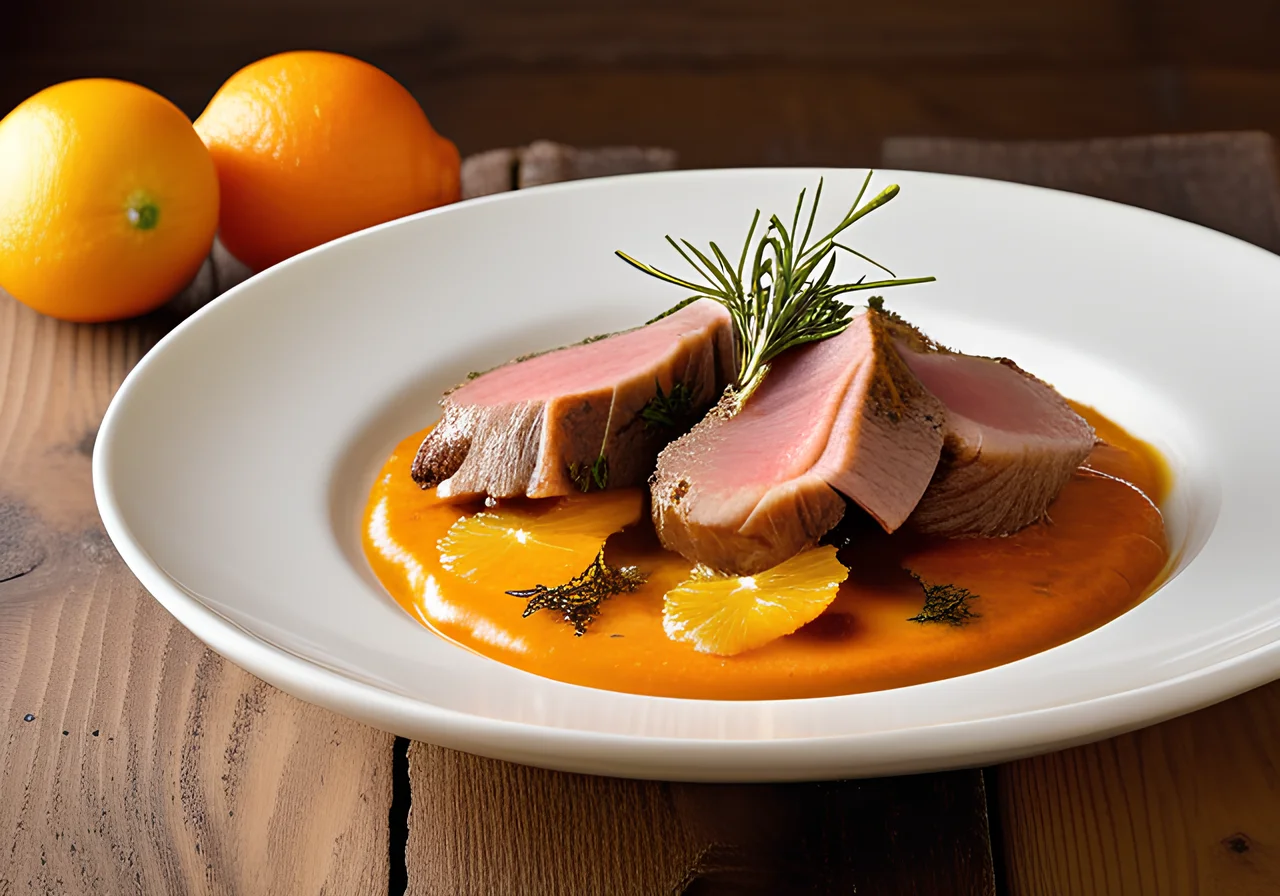 Veal Shank Slices in Orange Curry Sauce