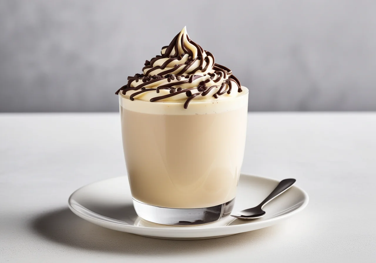 White Coffee Cream with Chocolate Sprinkles