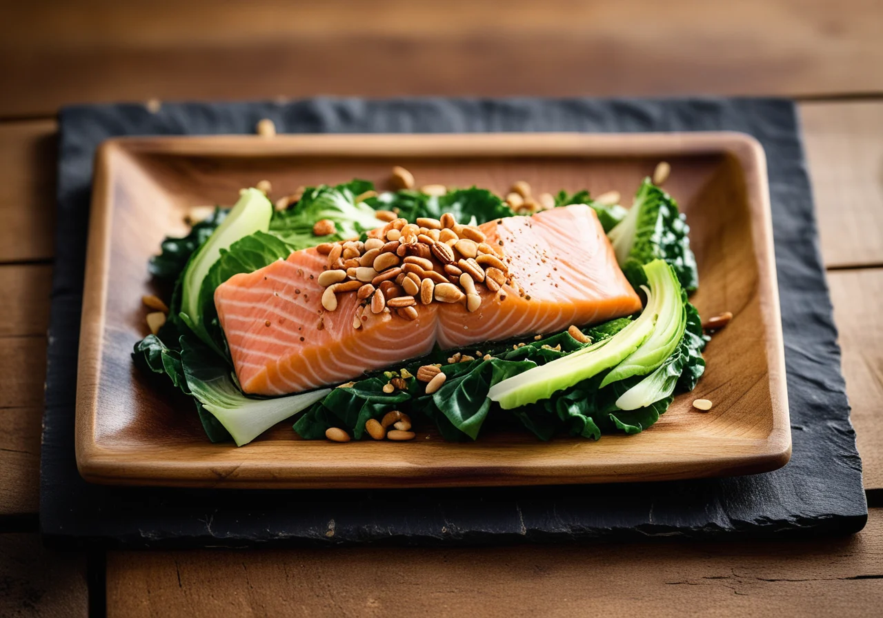 Spicy Cabbage with Salmon