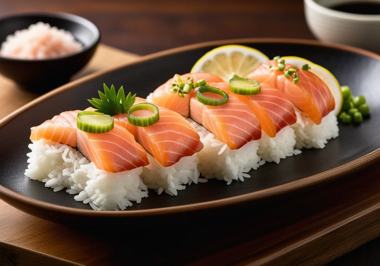 Oshi-Sushi with Salmon