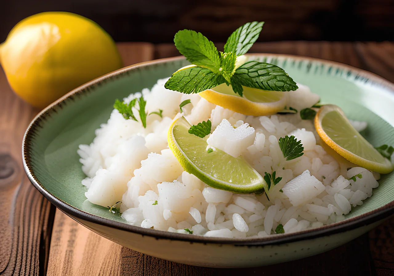 Coconut Cream Rice with Ginger