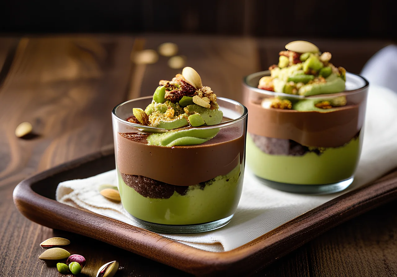 Avocado Chocolate Mousse with Pistachios