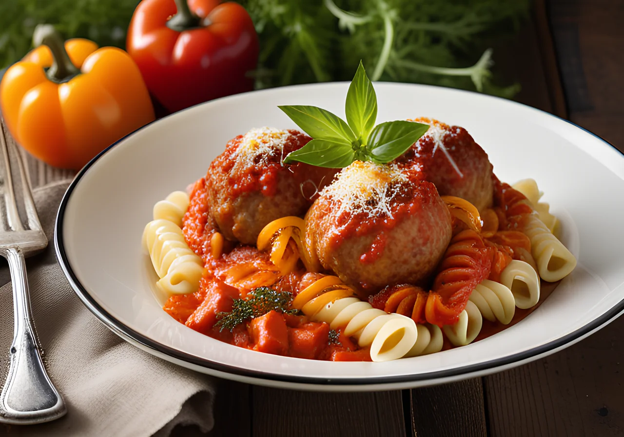 Meatball Pasta Gratin