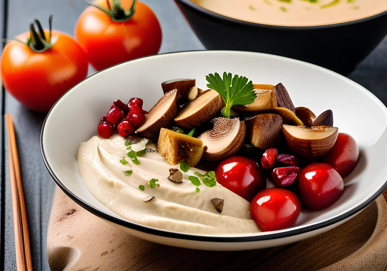 Keto Bowl with Mushrooms and Chinese Cabbage