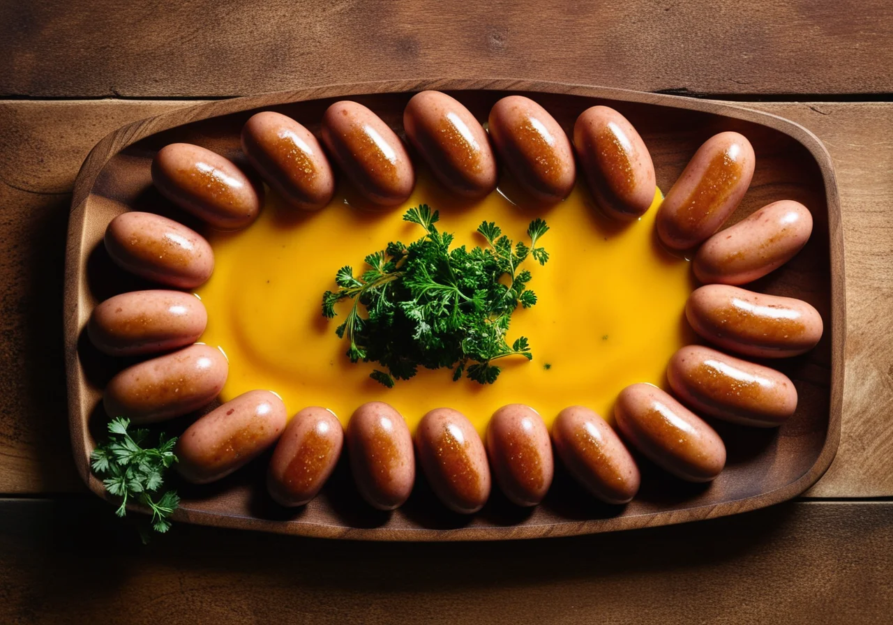 Wiener Würstchen mit Senfdip