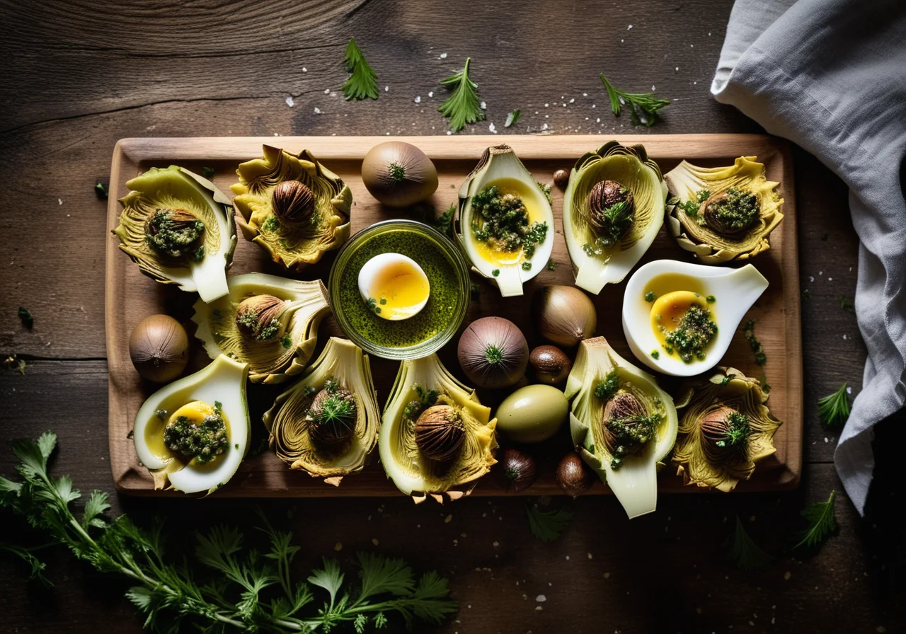 Artichoke with Capers Dip