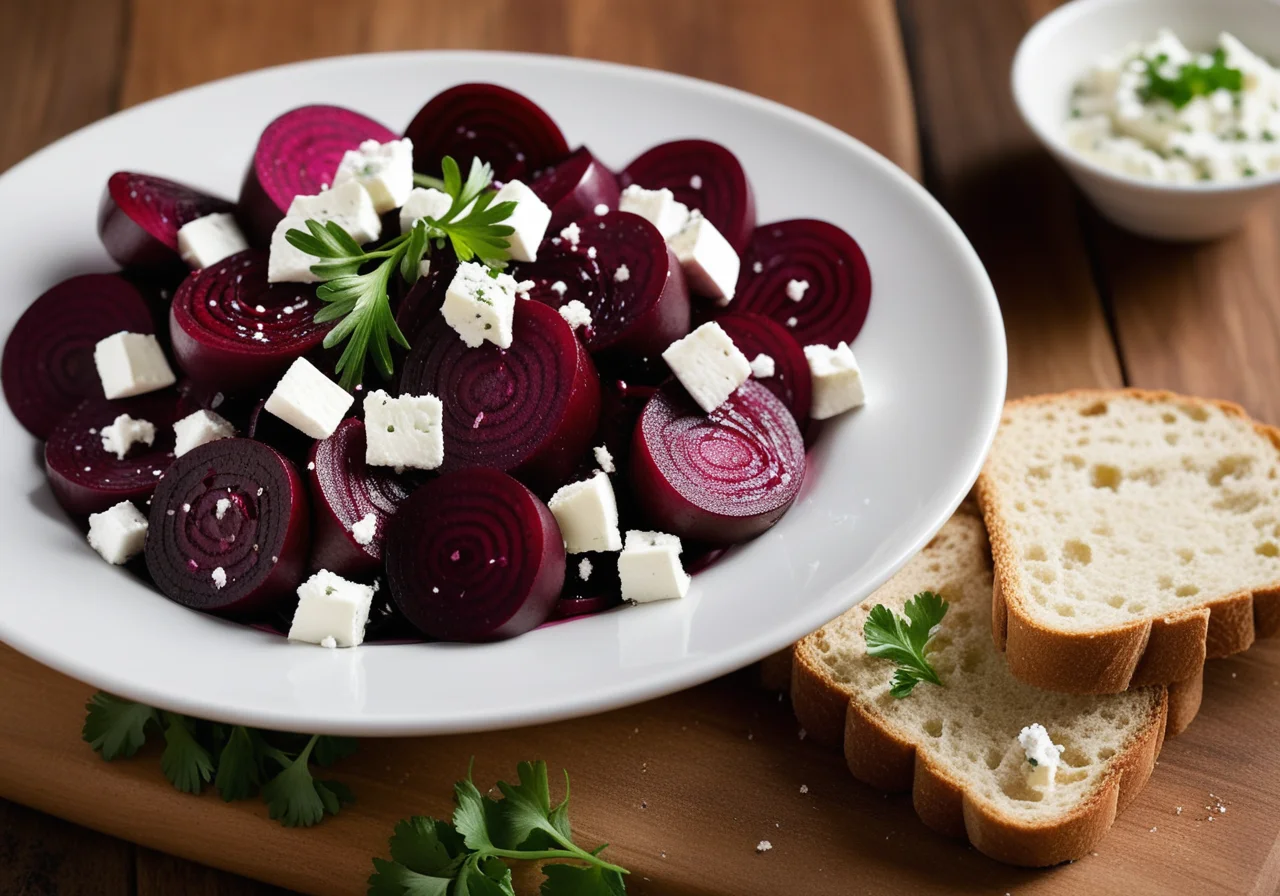 Red Beet Salad Greek Style
