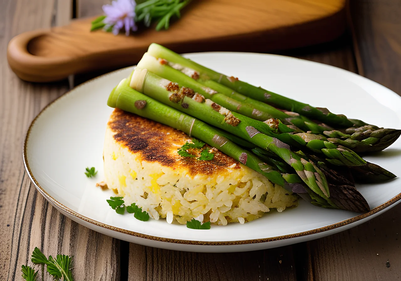 Asparagus Rice Cake
