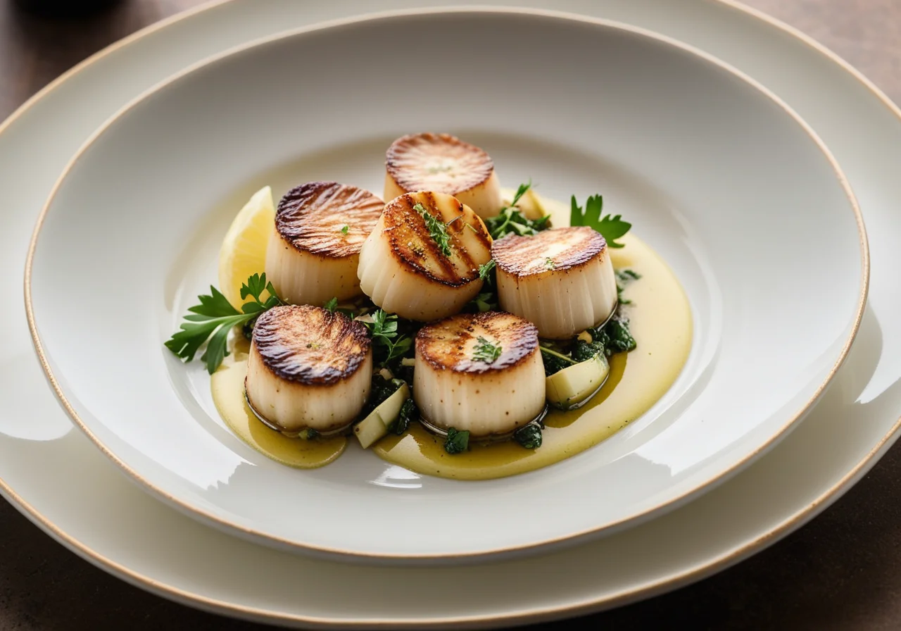 Scallops with Marinated Artichokes