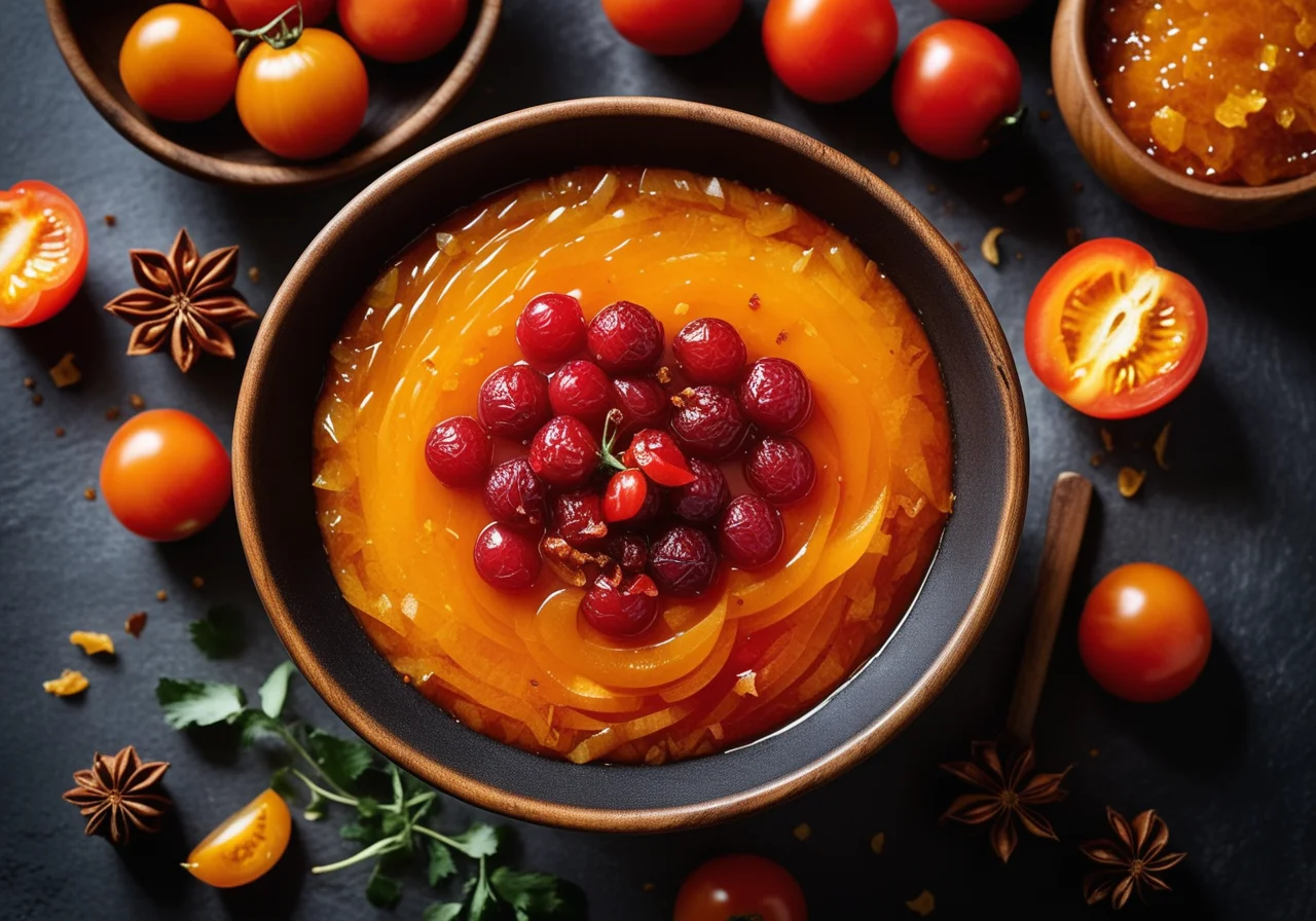 Onion-Tomato Chutney with Ginger