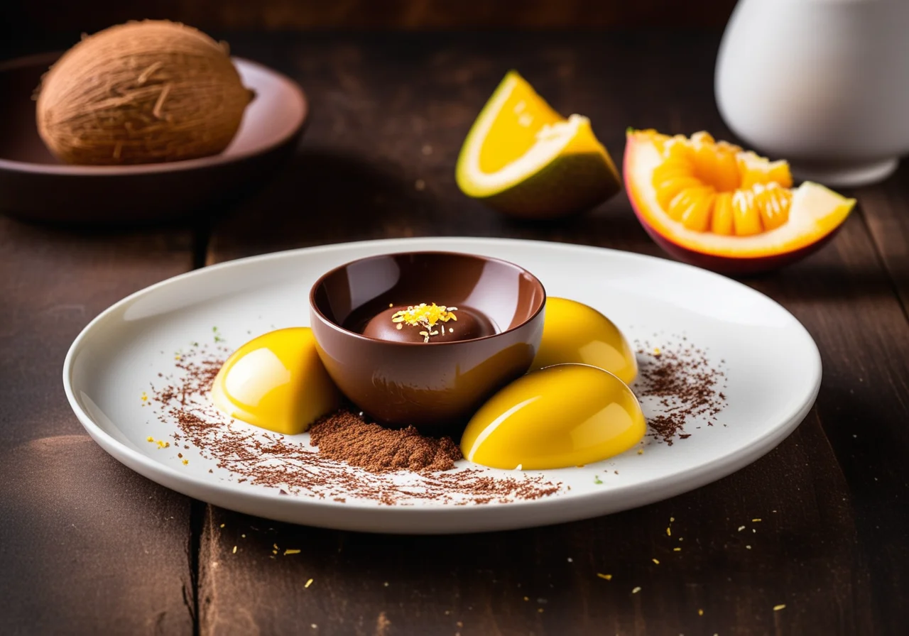 White Mousse in Chocolate Egg Shell