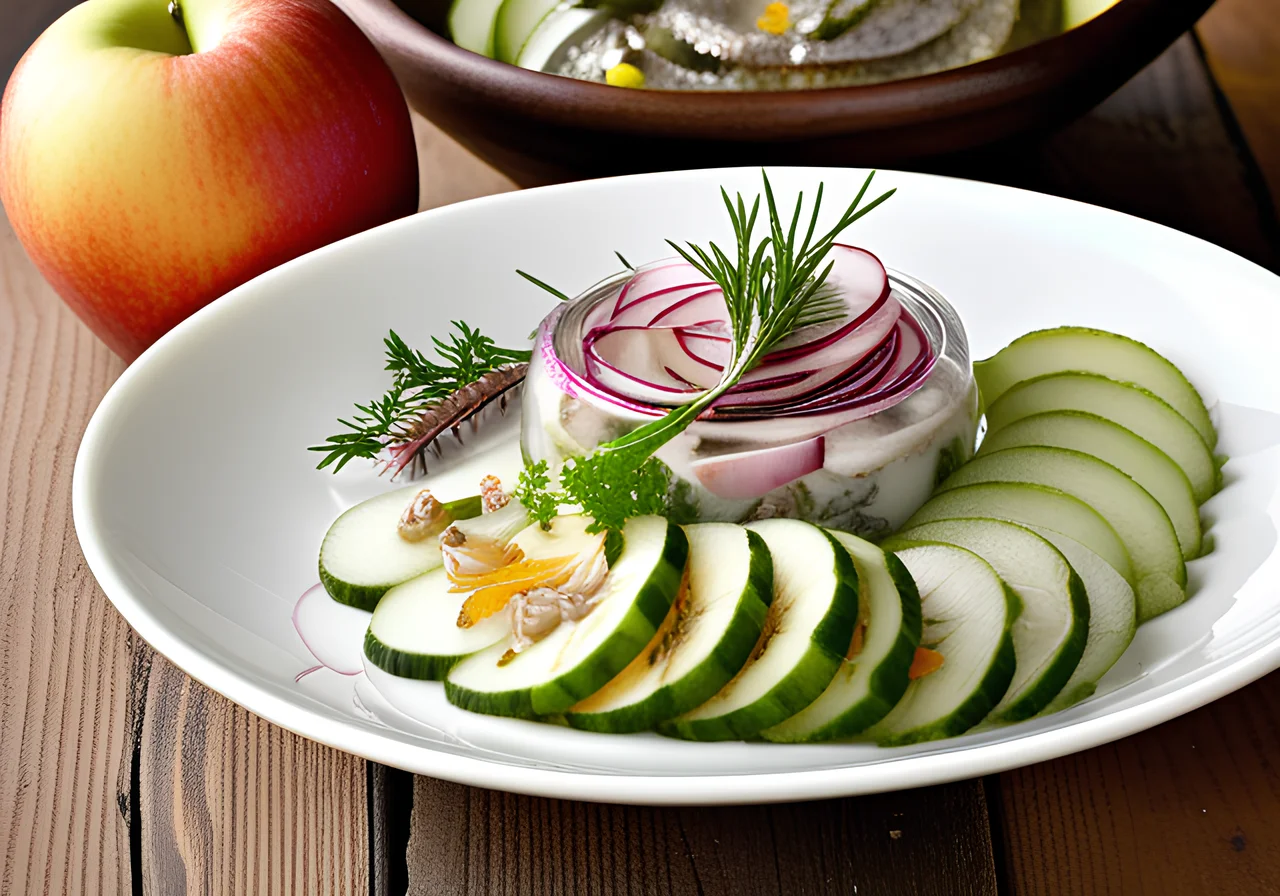 Herring Salad with Apples, Onions and Yogurt Vinaigrette