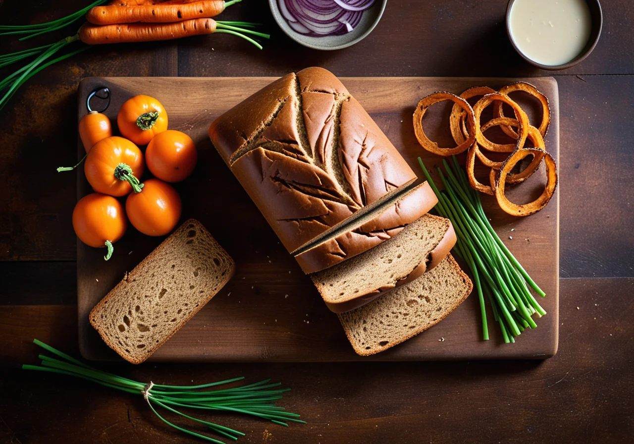 Spelt loaf with vegetables