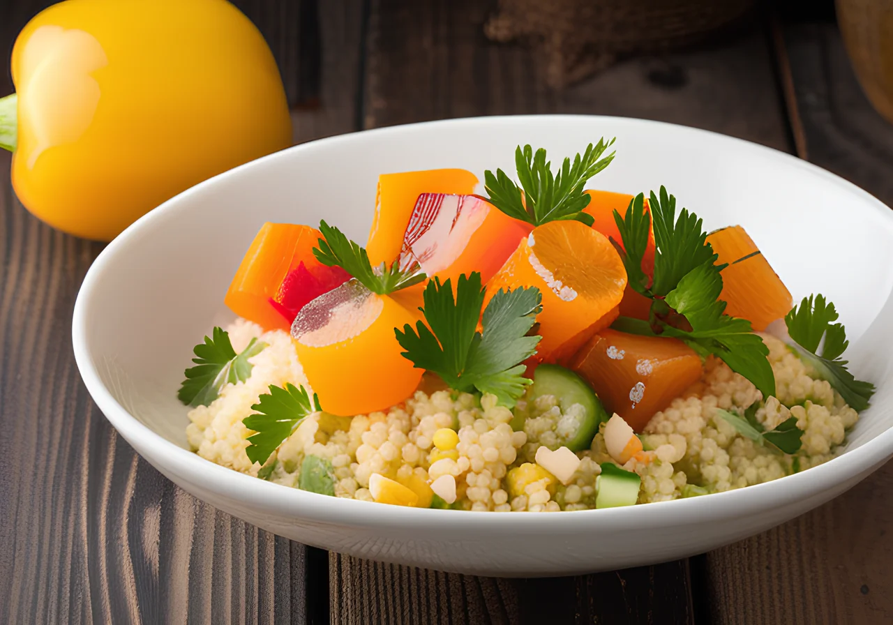 Couscous Salad with Zucchini and Bell Peppers