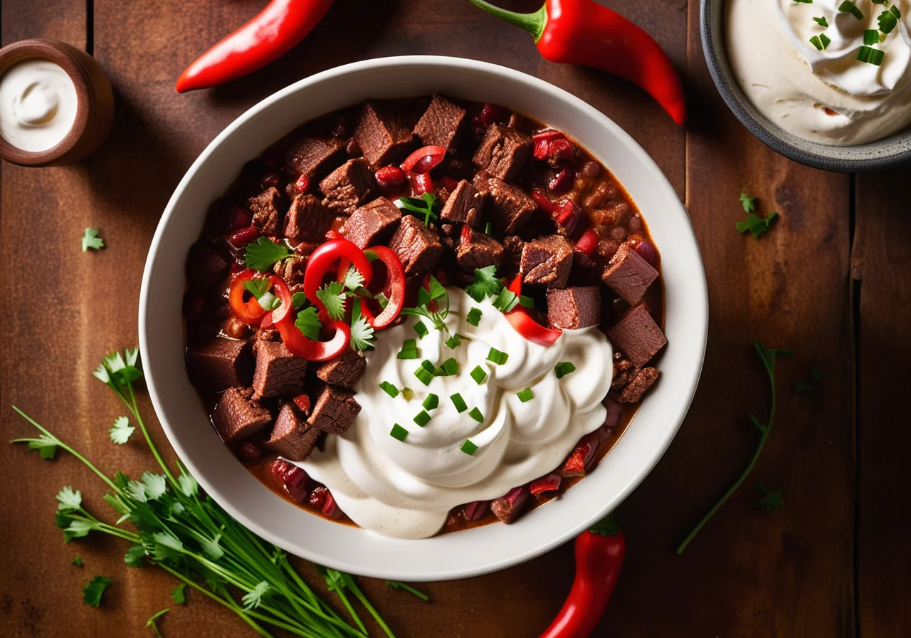 Chili con Carne with Sour Cream
