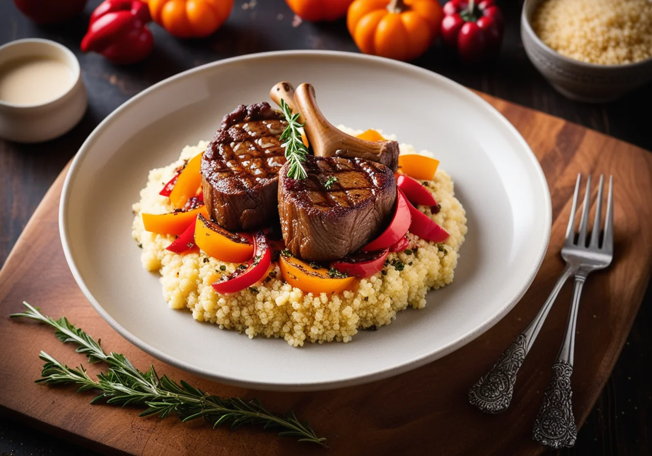Braised Lamb Chops with Pumpkin and Couscous