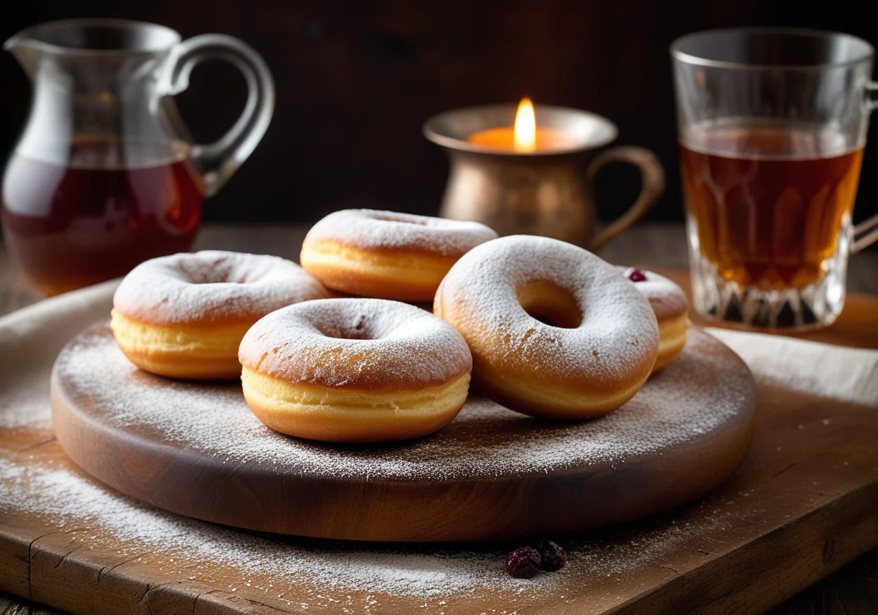 Small Doughnuts with Raisins