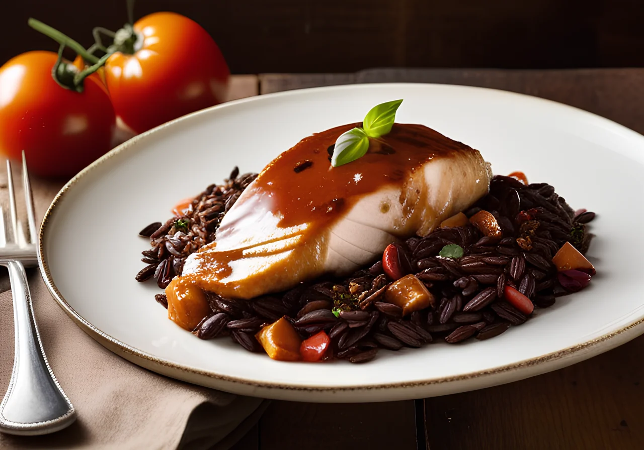 Chicken in Tomato‑Cocoa Sauce