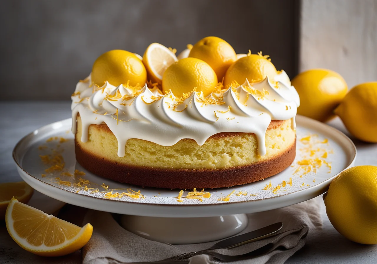 Lemon Cake with Meringue