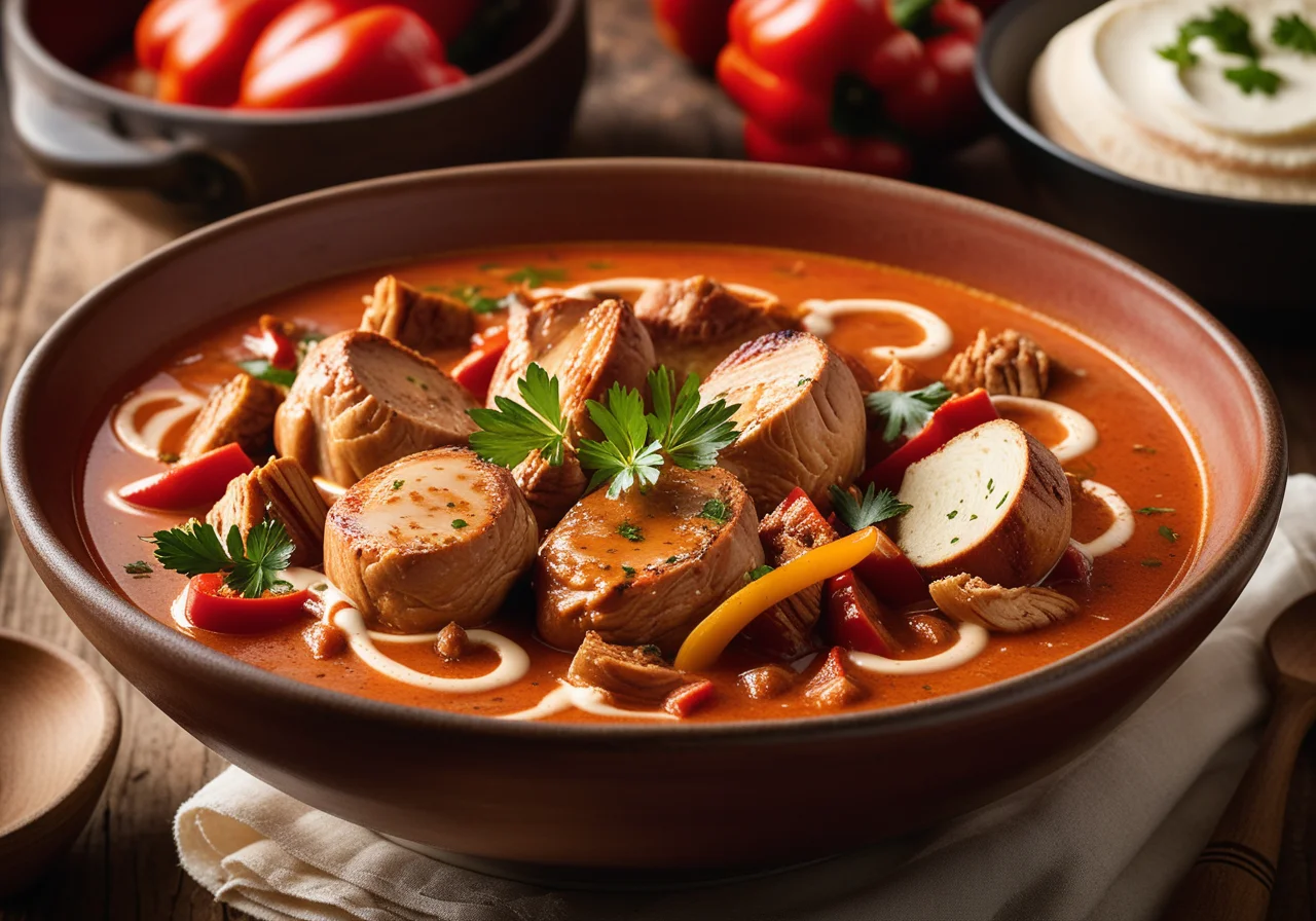 Chicken Paprika Stew Hungarian Style