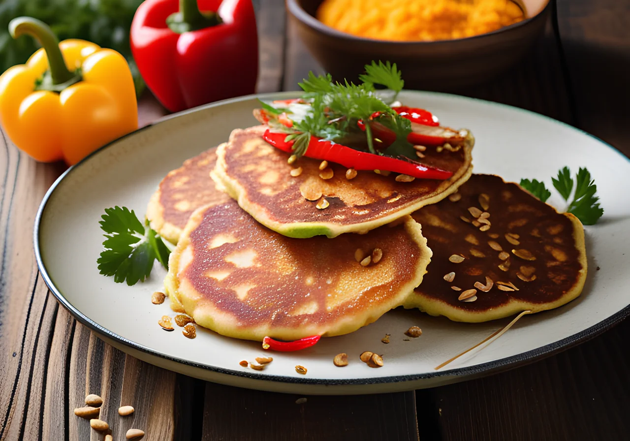 Cheese Sesame Pancakes