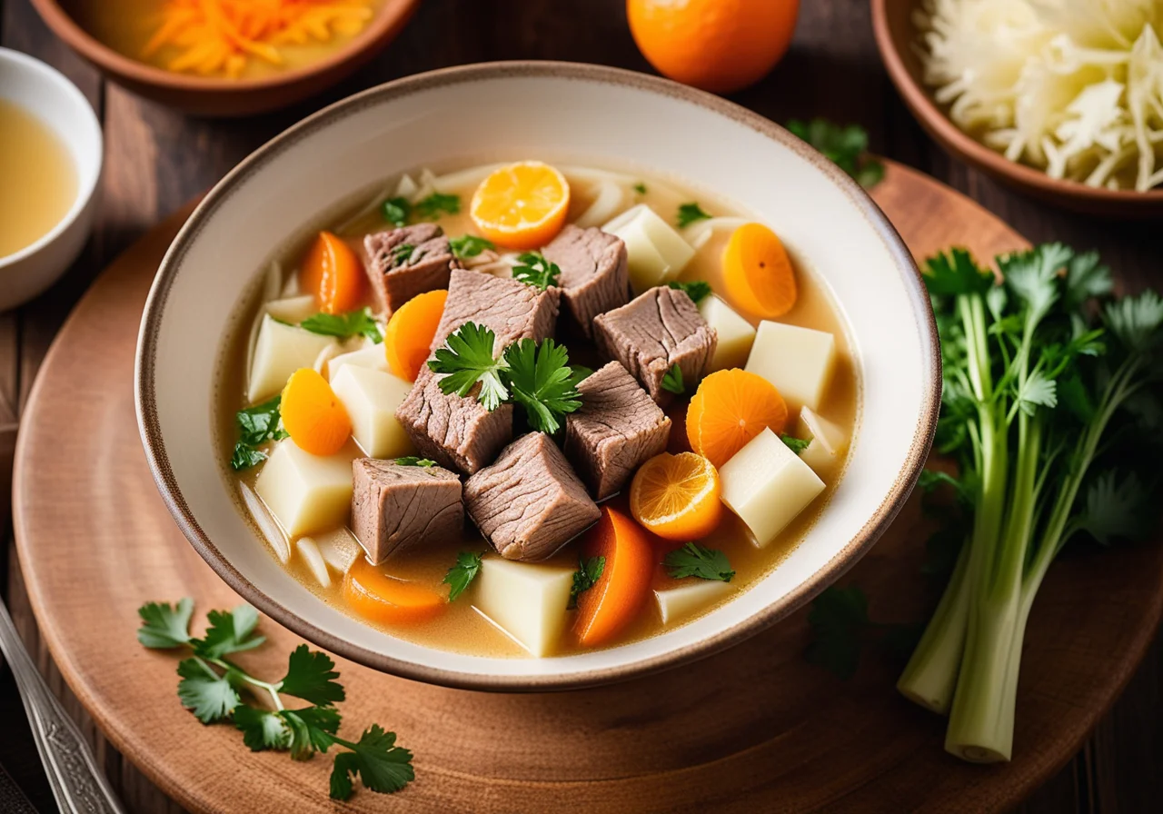 White Cabbage Stew with Lamb