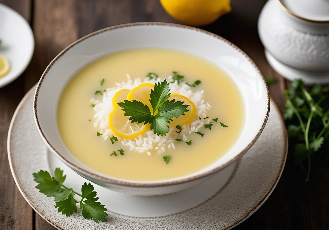 Lemon Soup with Rice